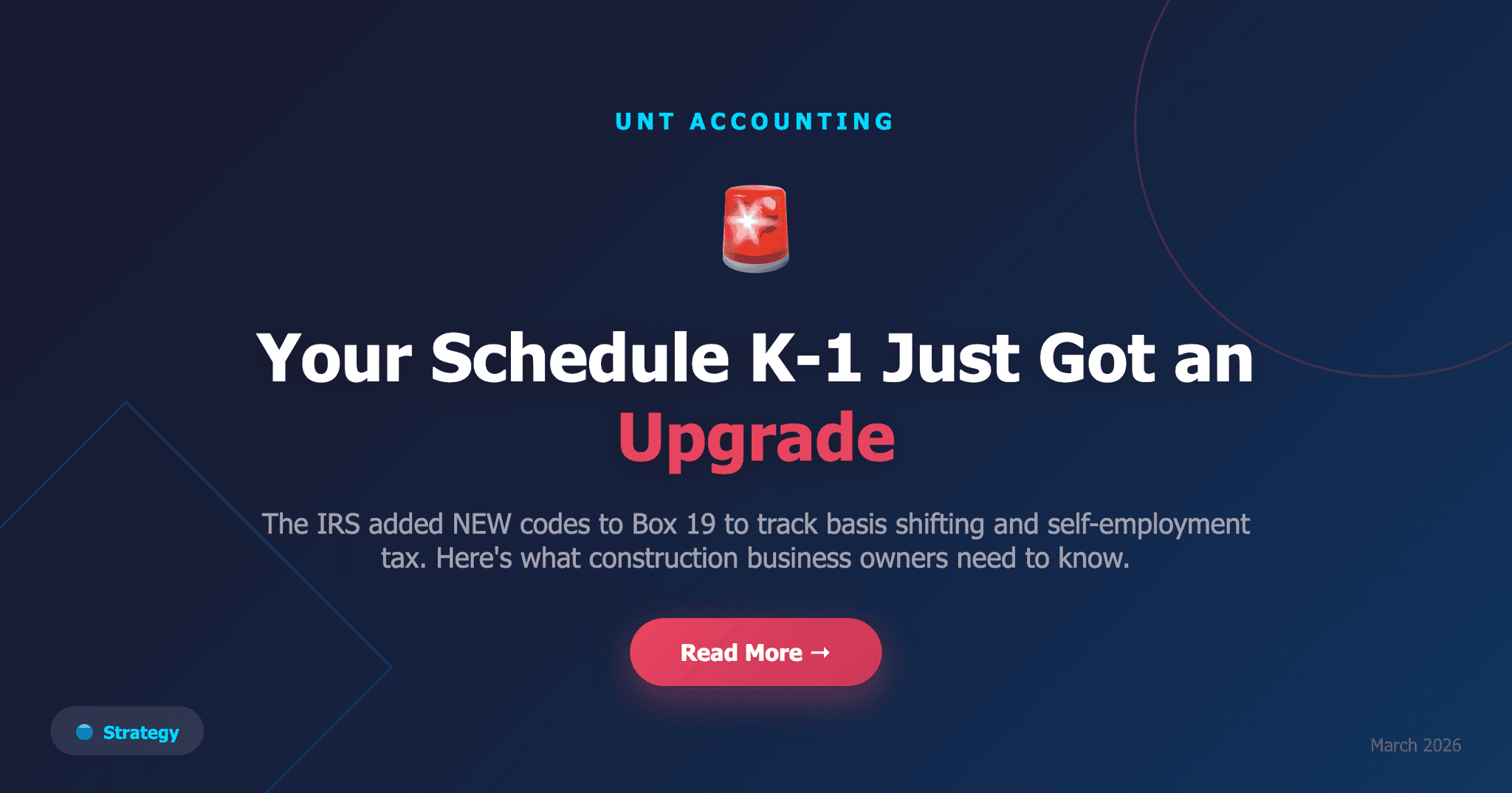 Construction Business Owners: Your Schedule K-1 Just Got an Upgrade